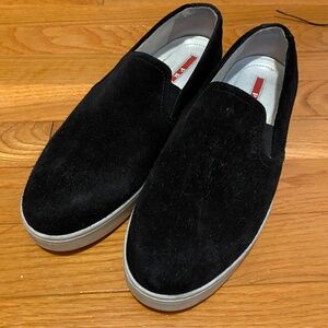 Prada suede loafers